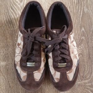 Coach Brown Signature Jacquard Shoes